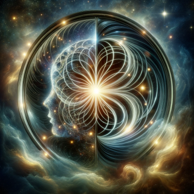 DALL·E 2023-11-30 07.07.28 - An abstract representation of a cosmic mirror reflecting the human mind and soul. The image should depict a blend of advanced physics concepts with a .png